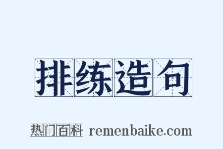 排练造句是什么意思的图片